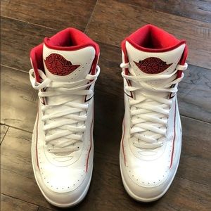 Jordan 2 high white/red size 13